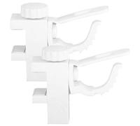 SOESFOUFU 2pcs Rod Holder Curtain Rod Holders No Drilling 2.52x1.97x0.67in Abs Pp Rust-Proof Practical Modern Elegance Design Suitable