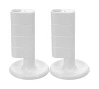 SOESFOUFU 2pcs Rotating Toothbrush Holder, Toothbrush Holder Stand, Washroom Organizer Storage, Plastic, White, Divided Compartments, Rotating Design, for Families, Vanity