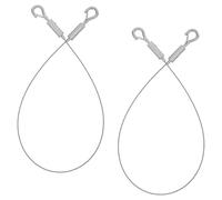 SOESFOUFU 2pcs Stainless Steel Ceiling Sign Hanger Wire Kit with Adjustable Suspension Hooks for Picture Frames and Advertising Boards, Load Bearing and Effortless Setup for Retail