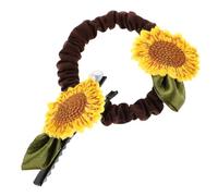 SOESFOUFU 2pcs Sunflower Hair Accessories Elastic Hair Ties and Clips for Pastoral Flower Design Versatile for Daily Wear School Parties for Women