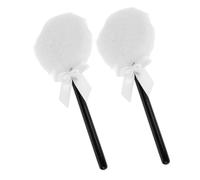 SOESFOUFU 2pcs Super Soft Makeup Puff Fluffy Design for Dusting Powder for Face Cosmetic Application Also Great as Vintage Setting Powder Puff