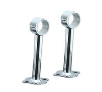 SOESFOUFU 2pcs Thickened Stainless Steel Hanging Seat Silver Tube Rods Chrome Heavy Drying Shape Mounting Support Round Adjustable Closet Hanging Rod Stainless Steel
