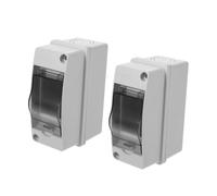 SOESFOUFU 2pcs Transparent Electrical Distribution Box with Clear Window Weatherproof Outdoor Circuit Breaker Enclosure for Power Junction and Consumer Unit Protection
