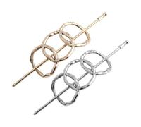 SOESFOUFU 2pcs Vintage Alloy Hair Bun Sticks with Smooth Edges for Women Chignon Pins Elegant Hair Accessories