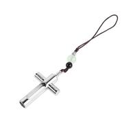 SOESFOUFU 2pcs Vintage Metallic Crucifix Hourglass Urn Pendants for Ashes, Dual Purpose Engraved Love Metal and Glass Cremation Jewelry Keepsake for Funerals and Remembrance