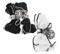 SOESFOUFU 2pcs Women Hair Clips Extra Large Bow Claw Clips for Thick Hair Jumbo Accessories with Strong Grip for Styling and Updo in White and Black