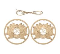 SOESFOUFU 2pcs Wooden Geometric Wall Hanging Decorations for Meditation Practice and Home, Unique Spiritual Design, Lightweight Plastic Material, Wall Adornment