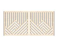 SOESFOUFU 2pcs Wooden Wall Art Decorative Wall Panel Decor 3d Hollowed Patterns Rustic Artistic Wood Material Easy Installation Home Garden Sculpture