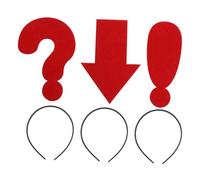 SOESFOUFU 3 Pcs Creative Halloween Hairbands Red Arrow Question Mark Headbands Funny Headpiece for Women Party Cosplay Masquerade Accessories