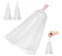 SOESFOUFU 3 Pcs Mesh Soap Bags with Drawstring Soap Foaming Pouches for Facial Compact Space-saving Saver for Rich Foam Cleansing and Easy Hanging Storage