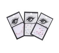 SOESFOUFU 3 Sets Decorative Face Gems Stickers Rhinestone Eye Jewels Makeup for Festivals Weddings Parties Reusable Safe Material Dazzling Face Tattoo Stickers