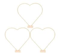 SOESFOUFU 3 Sets Metal Floral Hoop Centerpiece with Stand, Heart Shaped Wreath Frame for Crafts, 30cm Macrame Gold Hoop Rings for diy Wedding Decor