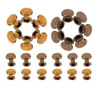 SOESFOUFU 30 Pcs Copper Flat Head Rivet Screws for Leathercraft Notebook Belt Harness, Environmentally Friendly and Easy to Use Fastener Nails for DIY Craft Projects
