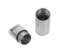 SOESFOUFU 304 Stainless Steel Waterproof Mini Sealed Capsule Container, Outdoor Survival Keychain Pill Organizer, Portable Metal Storage Canister for Travel and Camping