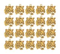 SOESFOUFU 30pcs Alloy Tiger Head Pendant Charms for Jewellery Making, Simple Stylish Design, for Scrapbooking Projects and Cosplay Accessories