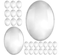 SOESFOUFU 30pcs Clear Glass Nail Color Chart Beads Lightweight Nail Polish Display for Practice and Salon Use