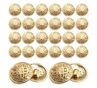 SOESFOUFU 30pcs Metal Buckle Hollow-Out Button Sewing Fastener Button for Clothes Fine Workmanship Rust-Resistant Metal Material for Windbreakers and T-Shirts Decor Use at Home