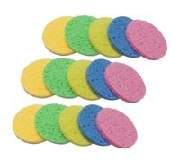 SOESFOUFU 30pcs Wood Pulp Cotton Facial Cleanser Makeup Remover Pads Compressed Face Sponges for Cleansing Professional Face Sponges Reusable Washable for Women
