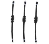 SOESFOUFU 3Pcs Adjustable Black Hard Hat Chin Straps with Protective Buckle, Wear-Resistant Helmet Accessory for Construction and Football Safety Helmets