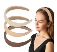 SOESFOUFU 3Pcs Braided Woven Headbands for Women Lightweight Hair Hoops Solid Colours with Hair Clips Suitable for Beach, Parties and Daily Wear