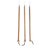 SOESFOUFU 3pcs Calligraphy Brush Pen Watercolor Ink Writing Pen Bamboo Material Khaki Colour Good Hand Grip Feeling Can Be Hung to Dry for Beginners and Students Chinese Calligraphy