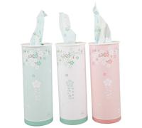 SOESFOUFU 3Pcs Cute Portable Car Tissues Cylinder Box Round Tissue Holder for Car Cup Holder Stylish Travel Facial Wipes for Home Office and Convenient Tissue Organizer