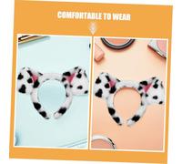 SOESFOUFU 3PCS Dalmatian Cosplay Ear Headband Soft Animal Ears for Adults Flexible Fit Puppy Costume Accessory for Halloween Parties