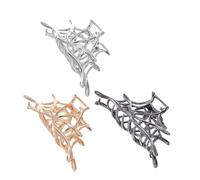 SOESFOUFU 3pcs Gothic Metal Spider Web Hair Claw Clips Large Hair Claws for Thick Halloween Accessories for Women Non-breaking Styling Tools