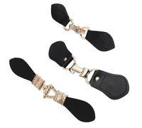SOESFOUFU 3pcs Metal and Pu Leather Coat Buckles for Overcoat and Jackets, Rust-proof Practical Design Clothing Buckle Connectors for Casual and Formal Occasions