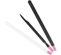 SOESFOUFU 3pcs Nail Exfoliating Pen Set for Nail Cleaning and Fine Grinding Dual-end Multifunctional Manicure Tool Made of Sturdy Abs Material at Home or Salon Style