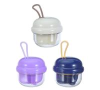 SOESFOUFU 3pcs Pocket Pill Case - Travel Size Pill Organizer with 4 Compartments - 2.4x2.4x2.2in Portable for Daily Medication and On-the-Go Medicine Storage