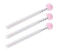 SOESFOUFU 3pcs Portable Concealer Sponge Brush for Women, Non-latex Soft Makeup Applicator with Comfortable Touch, for Creamy Facepaint and Attractive Makeup, White Colour