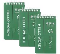 SOESFOUFU 3pcs Portable Vocabulary Writing Notepad for Students with Creative Green Paper Design, for DIY Planning and Daily Life, Compact English Word Memorization Notebook
