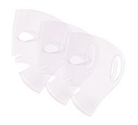 SOESFOUFU 3pcs Reusable Silicone Facial Sheet Covers Stretchable Ear-hook Skincare Mask Set Lightweight Breathable for Beauty Treatment