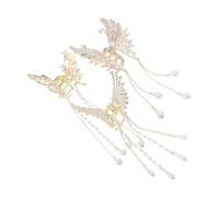 SOESFOUFU 3pcs Tassel Hair Clips with Butterfly Wing Flower Design Non Slip Strong Claw Clips for Women and Lightweight Chic Hair Claws for Half Up Hairstyles