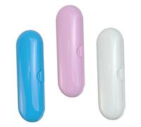 SOESFOUFU 3pcs Toothbrush Travel Box Pp Material with Good Sealing and Unique Creative Design, Beautiful Blue Pink White Colors, Prevent Dirty Stuff from Entering, for Bathroom and Travel