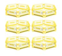 SOESFOUFU 40pcs Model Railway Side Warning Fence: 7cm High Visibility Miniature Construction Site Sign for Diorama Train Track Layout Sand Table Displays