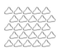 SOESFOUFU 48pcs Trampoline Replacement Triangle Ring Buckle Steel Silver | Jumping Cloth Triangle Ring, Trampoline Mat Replacement Triangle Ring, Outdoor Universal Fit