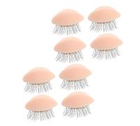 SOESFOUFU 4pairs Eyelash Practice Mold Removable Eyelids for Eyelash Extension Training Realistic Skin Feel for Beginners Convenient Grafting Practice Tool for Makeup Artists