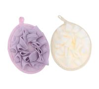 SOESFOUFU 4pcs Bath Loofah Soft Mesh Exfoliating Shower Balls for Adults Back Scrubber with Rich Generation and Quick-Dry Lanyard Design Suitable for Gentle Skin Cleansing