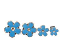 SOESFOUFU 4Pcs Blue Daisy Car Vent Diffuser Clips Metal Floral Air Outlet Scent Clips Girly Car Accessories for Vehicle Air Conditioner Interior Decoration