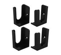 SOESFOUFU 4PCS Body Weight Scale Holder - Adhesive/Screw Mount - Space Saving Wall Mount Organizer - Digital Scale Bracket - Black Universal for Weighing Machine & Power Strip