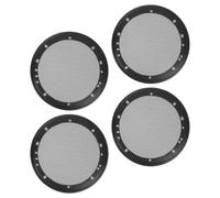 SOESFOUFU 4pcs Car Speaker Grill Mesh Cover 6.5 Inch Black Plastic and Iron Mesh Subwoofer Protector for Vehicle Door Speakers Resists Warping Protects from Rips and Dents for Marine