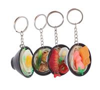SOESFOUFU 4pcs Colorful Ramen Key Rings Cute Japanese Style Pendants for Bags Phones and Accessories Attractive Simulation Ramen Charms for Birthdays and Holidays
