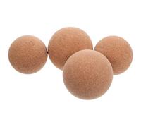 SOESFOUFU 4pcs Cork Massage Balls for Deep Tissue Therapy, Trigger Point Muscle Relief, Soft Fascia Massage Spheres 60mm 70mm Set for Yoga, Fitness, and Full Body Relaxation