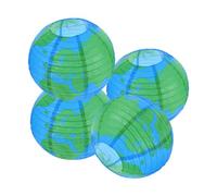SOESFOUFU 4pcs Earth Globe Paper Lanterns for Classroom and Travel Party Decorations Vibrant Round Hanging Lanterns with Sturdy Paper Construction for Earth Day and Themed Events