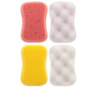 SOESFOUFU 4pcs Exfoliating Bath Sponge Skin-Friendly Soft Absorbent Sponge Bathing Tools for Shower and Home Deep Cleansing Random Color