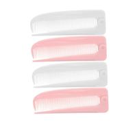 SOESFOUFU 4pcs Foldable Tail Comb Set for Hair Types, Plastic Fine Tooth Parting Combs with Folding Design, for Travel and On-the-go Touch-ups