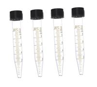 SOESFOUFU 4pcs Glass Centrifuge Tubes 10ml with Leak-resistant Screw Lid and Graduated Scale, Good Transparency Test Tubes Suitable for Laboratory and Equipment