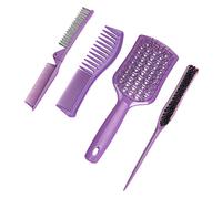 SOESFOUFU 4pcs Hair Salon Comb Protective Combs for Wet and Dry Hair Styling Portable Folding Design for Home and